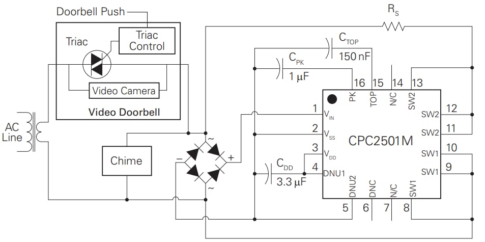 Application Circuit Diagram - Littelfuse CPC2501M Solid State Relay Application Circuit Diagram - Littelfuse CPC2501M Solid State Relay